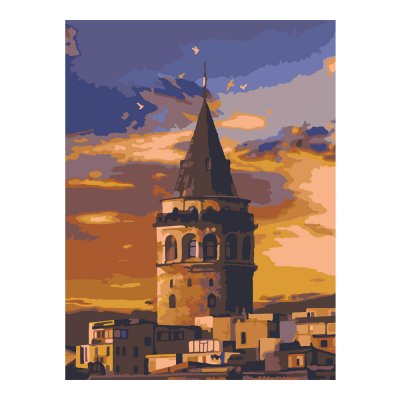Раскраска по номерам "Галатская башня"
