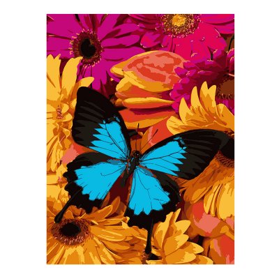 Ркн/ф-038 Набор для творчества раскраска по номерам "Яркая бабочка"