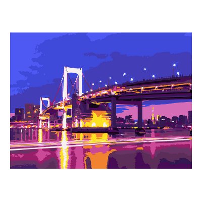 Картина по номерам "Вечерний мост"