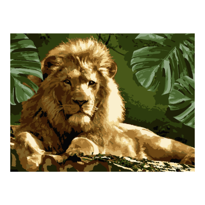 Картина по номерам "Мудрый лев"