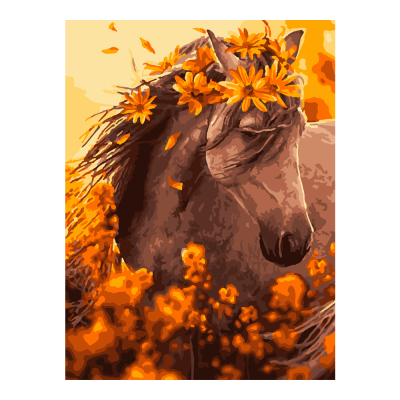 Картина по номерам "Очаровательная лошадь"