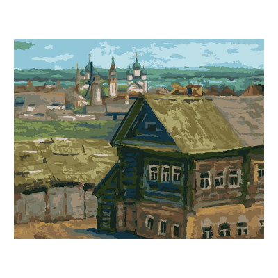 Рх-064 Картина по номерам холст на подрамнике 40*50см "Ярославль. Слобода Коровники"