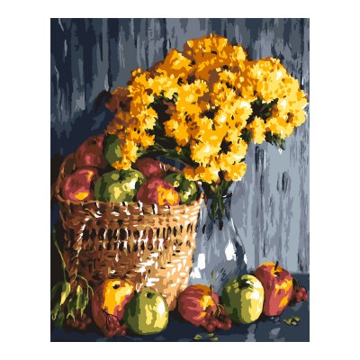 Рх-118 Картина по номерам холст на подрамнике 40*50см "Осенний натюрморт"