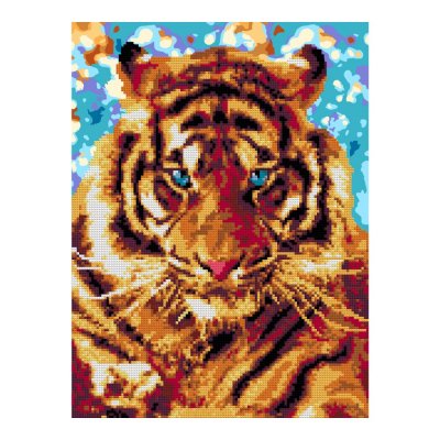 Ам-021 Алмазная мозаика 30*40 см (частичное заполнение) "Игривый тигр"